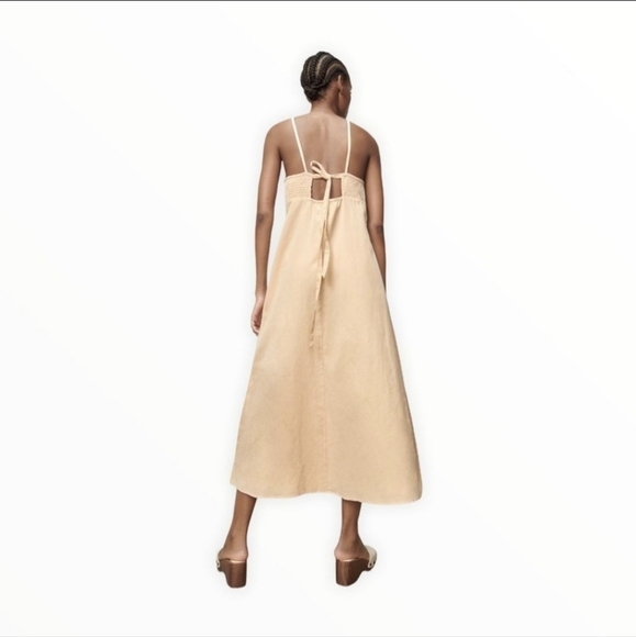 Zara Embroidered Sleeveless Long Maxi Summer dress - Picture 2 of 12